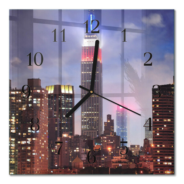 Quadrato orologio in vetro decorativo Orizzonte
