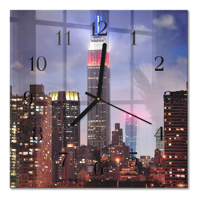 Quadrato orologio in vetro decorativo Orizzonte