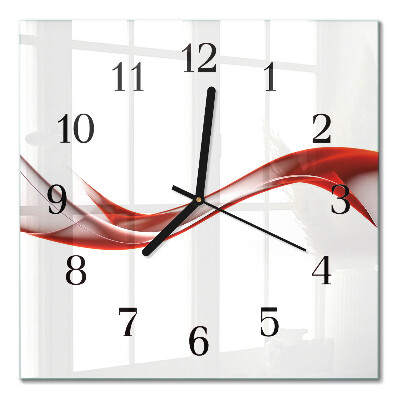 Quadrato orologio in vetro decorativo Linee astratte
