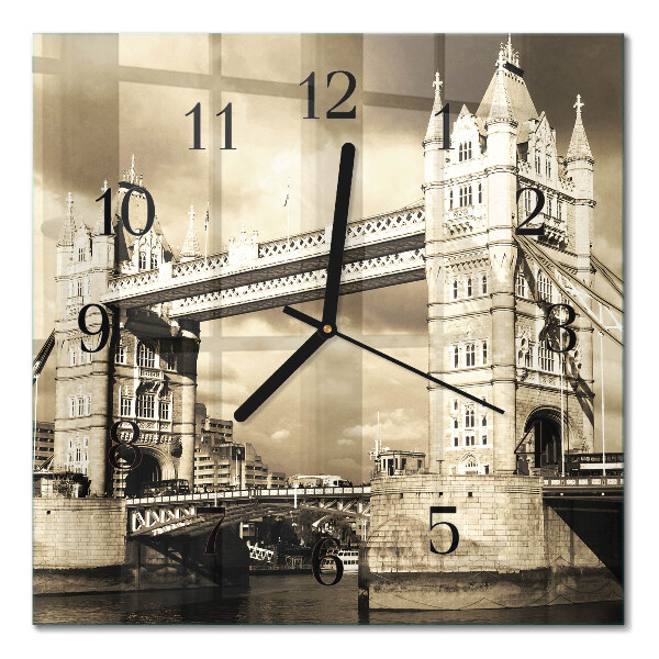 Orologio quadrato London Bridge in seppia