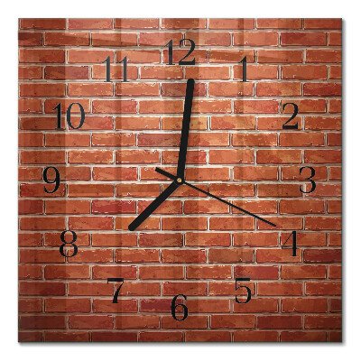 Quadrato orologio da parete Muro di mattoni