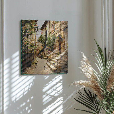 Quadrato orologio in vetro decorativo Palm Avenue