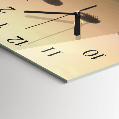 Orologio quadrato in vetro Acqua di pietre