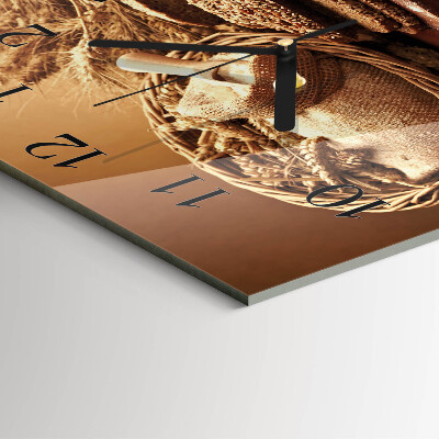 Quadrato orologio in vetro decorativo Pane
