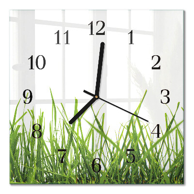 Quadrato orologio da parete Erba
