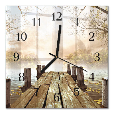 Quadrato orologio in vetro decorativo Rete