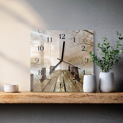 Quadrato orologio in vetro decorativo Rete