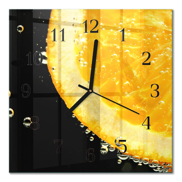 Quadrato orologio in vetro decorativo Agrumi