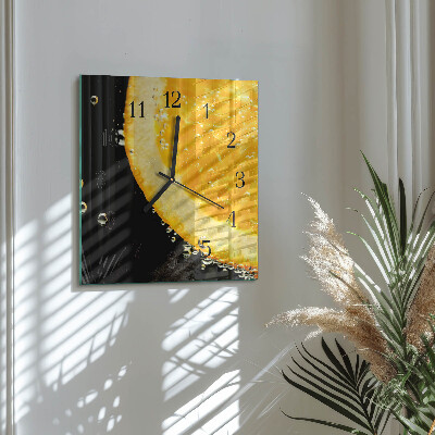 Quadrato orologio in vetro decorativo Agrumi
