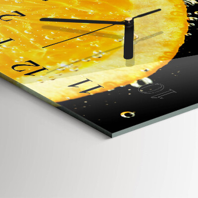 Quadrato orologio in vetro decorativo Agrumi