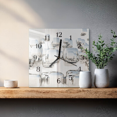 Quadrato orologio da parete Cubo 3D