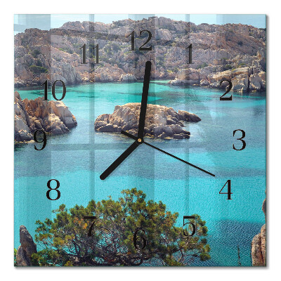 Quadrato orologio da parete Paesaggio marino