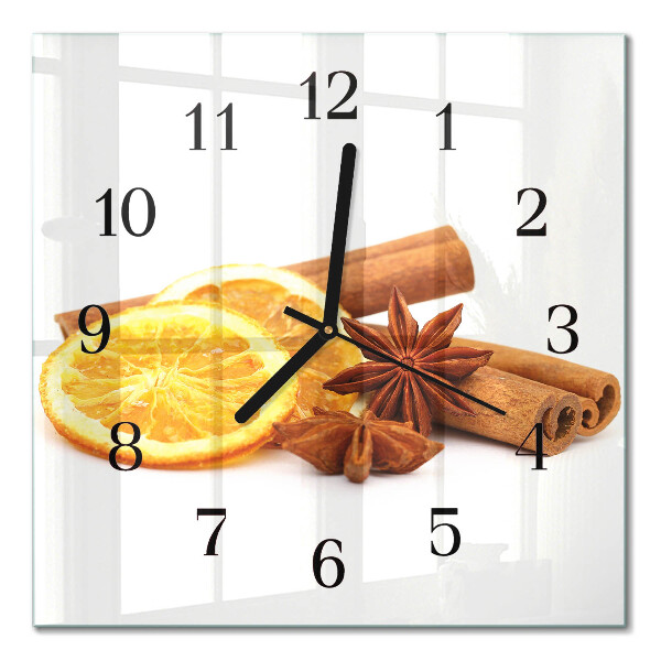 Orologio quadrato in vetro Vaniglia con limone