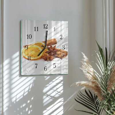 Orologio quadrato in vetro Vaniglia con limone