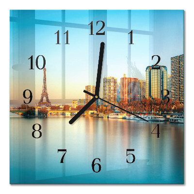 Quadrato orologio da parete Torre Eiffel Parigi