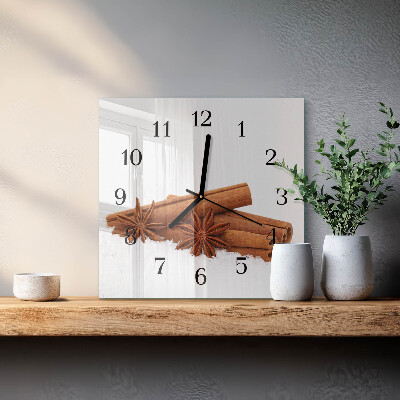 Quadrato orologio da parete Vaniglia