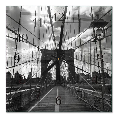 Quadrato orologio in vetro decorativo Ponte