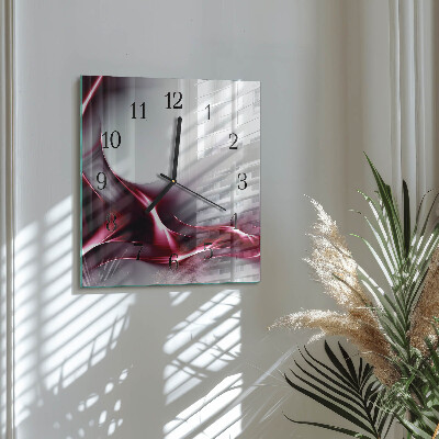 Quadrato orologio in vetro decorativo Astrazione
