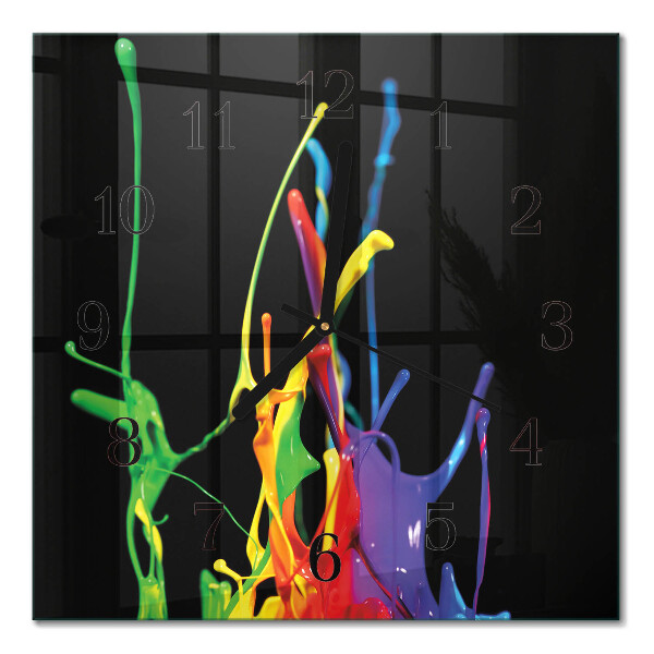 Quadrato orologio in vetro decorativo Colore