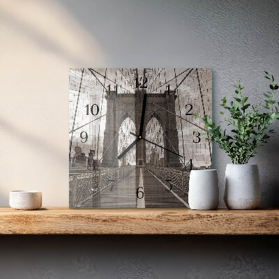 Orologio quadrato in vetro Ponte