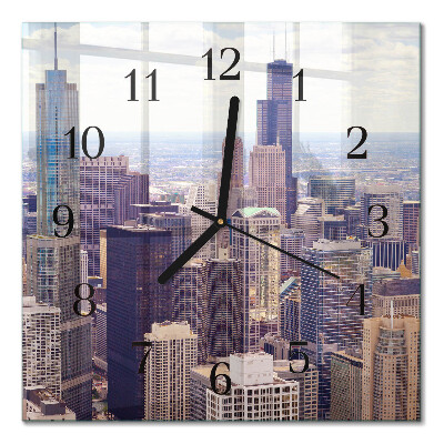 Quadrato orologio in vetro decorativo Orizzonte