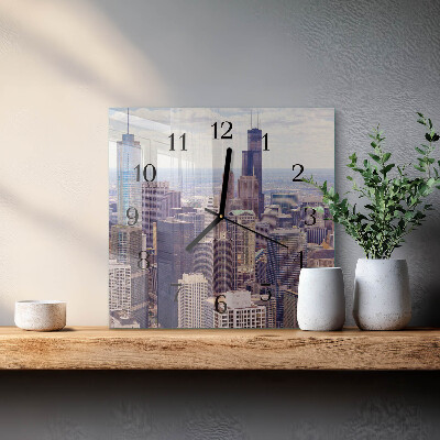 Quadrato orologio in vetro decorativo Orizzonte