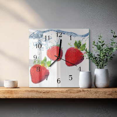 Orologio quadrato Fragole