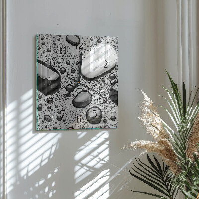 Orologio quadrato in vetro Pietre