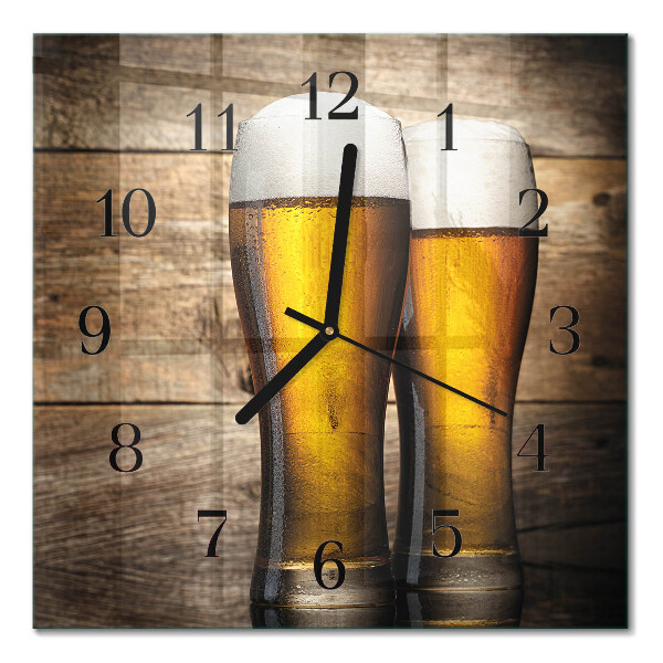 Orologio quadrato in vetro Birra