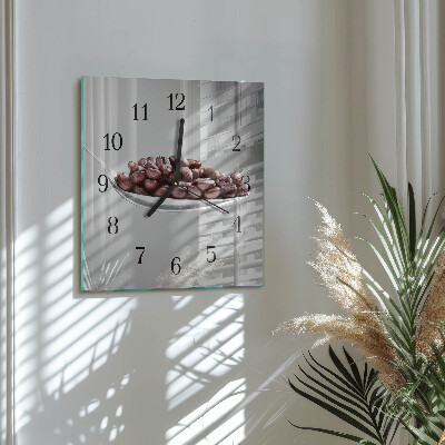 Quadrato orologio in vetro decorativo Un cucchiaio di caffè