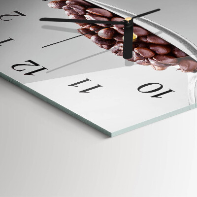 Quadrato orologio in vetro decorativo Un cucchiaio di caffè