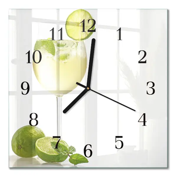 Quadrato orologio in vetro decorativo Carbonato di calcio