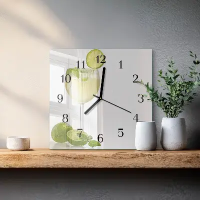 Quadrato orologio in vetro decorativo Carbonato di calcio