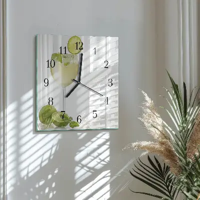 Quadrato orologio in vetro decorativo Carbonato di calcio