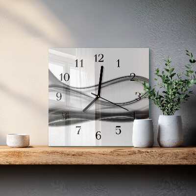 Quadrato orologio in vetro decorativo Astrazione