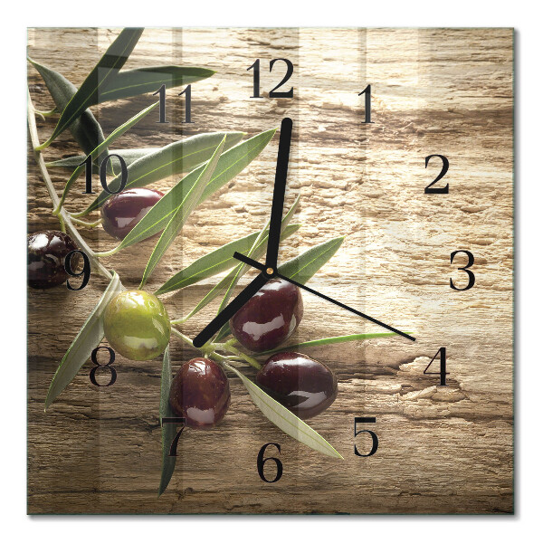Quadrato orologio da parete Olive