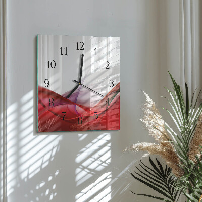 Orologio quadrato in vetro Astrazione