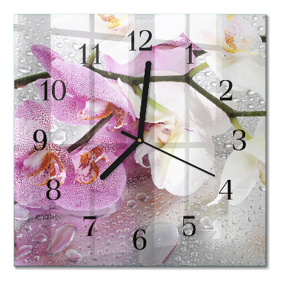 Orologio quadrato Orchidea