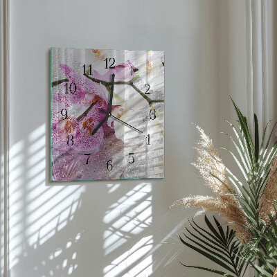 Orologio quadrato Orchidea