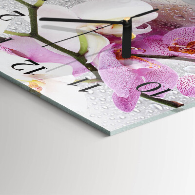 Orologio quadrato Orchidea
