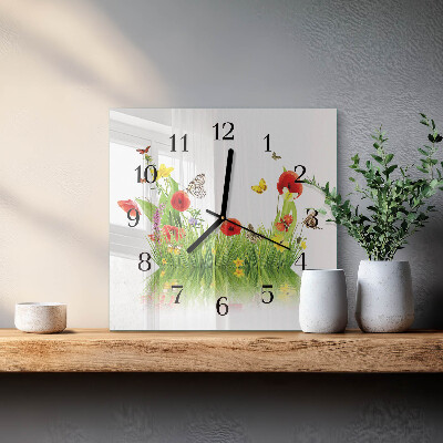 Orologio quadrato in vetro Prato