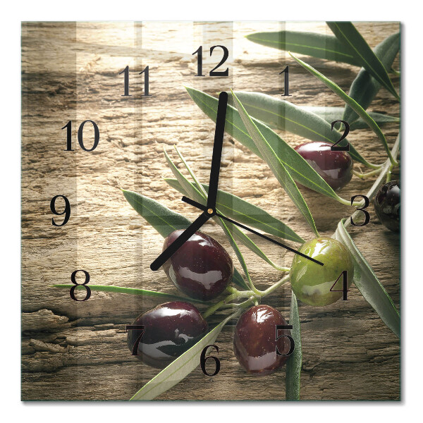 Quadrato orologio da parete Olive