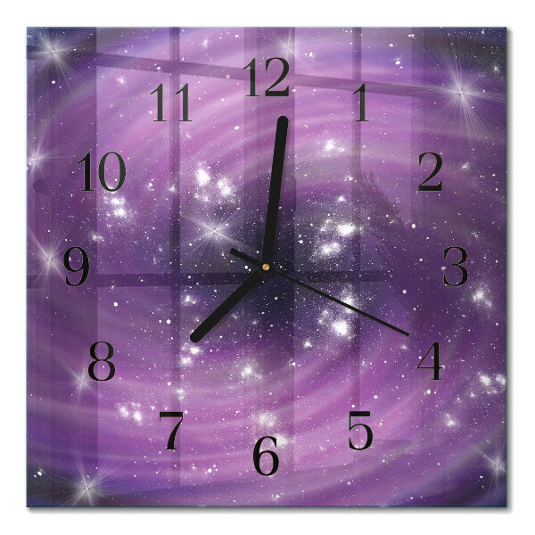 Orologio quadrato in vetro Astrazione