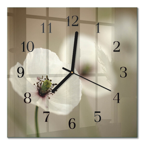 Orologio quadrato Papavero