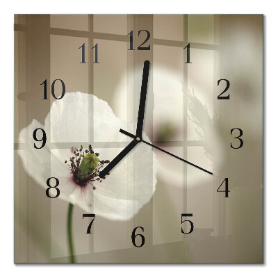 Orologio quadrato Papavero