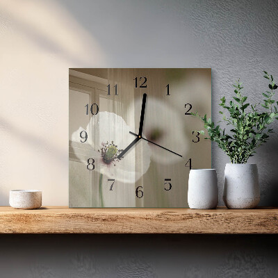 Orologio quadrato Papavero