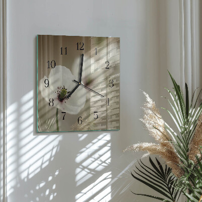 Orologio quadrato Papavero