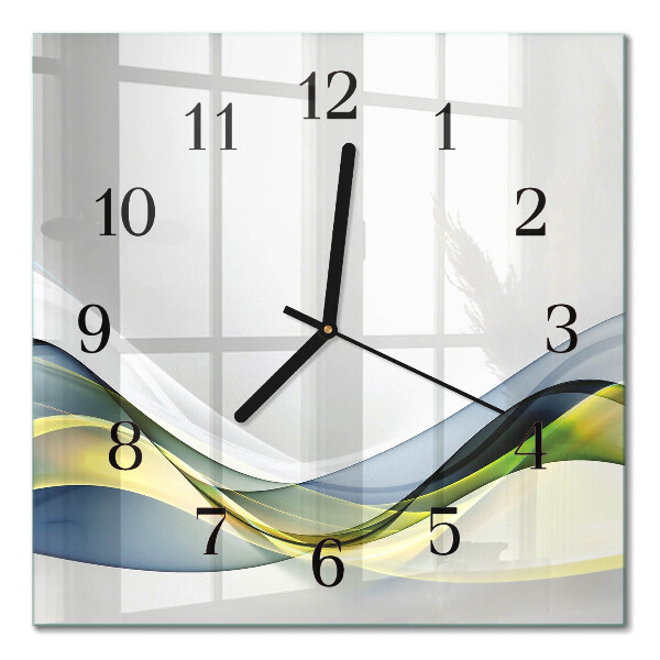Orologio quadrato in vetro Astrazione