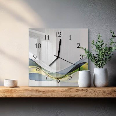 Orologio quadrato in vetro Astrazione