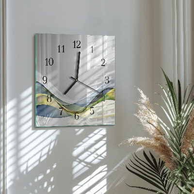 Orologio quadrato in vetro Astrazione